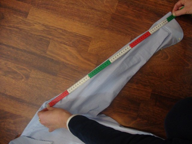 Misurazione della lunghezza della manica