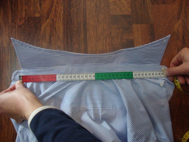 Misurazione completa del collo della camicia